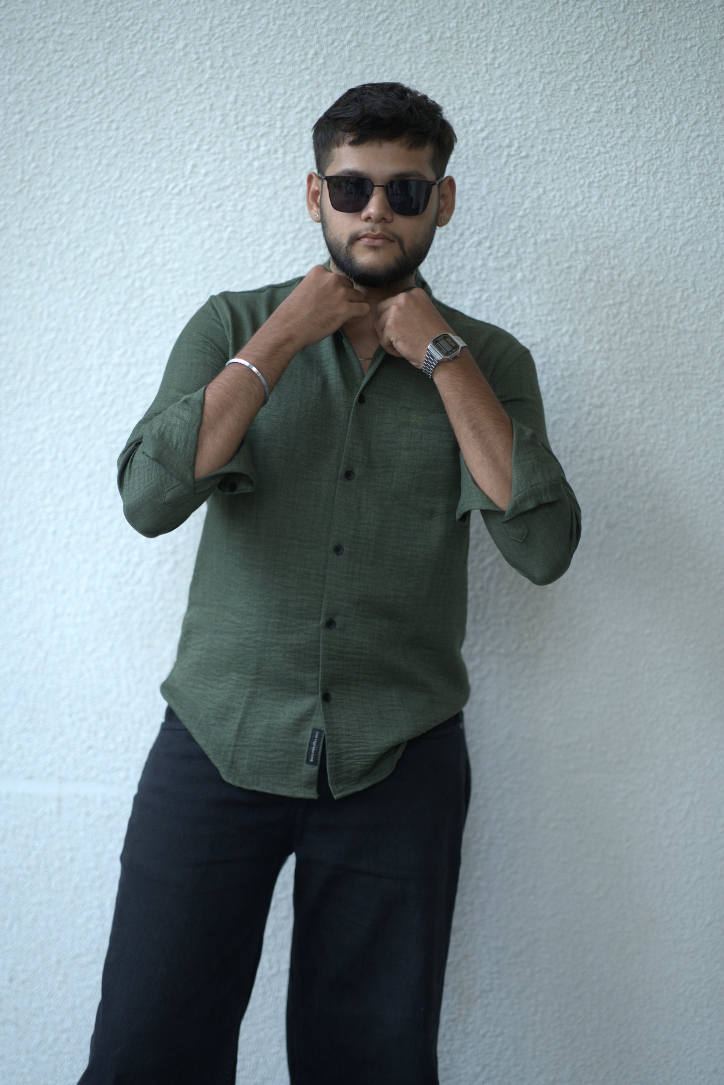 Bali Green Solid Shirt