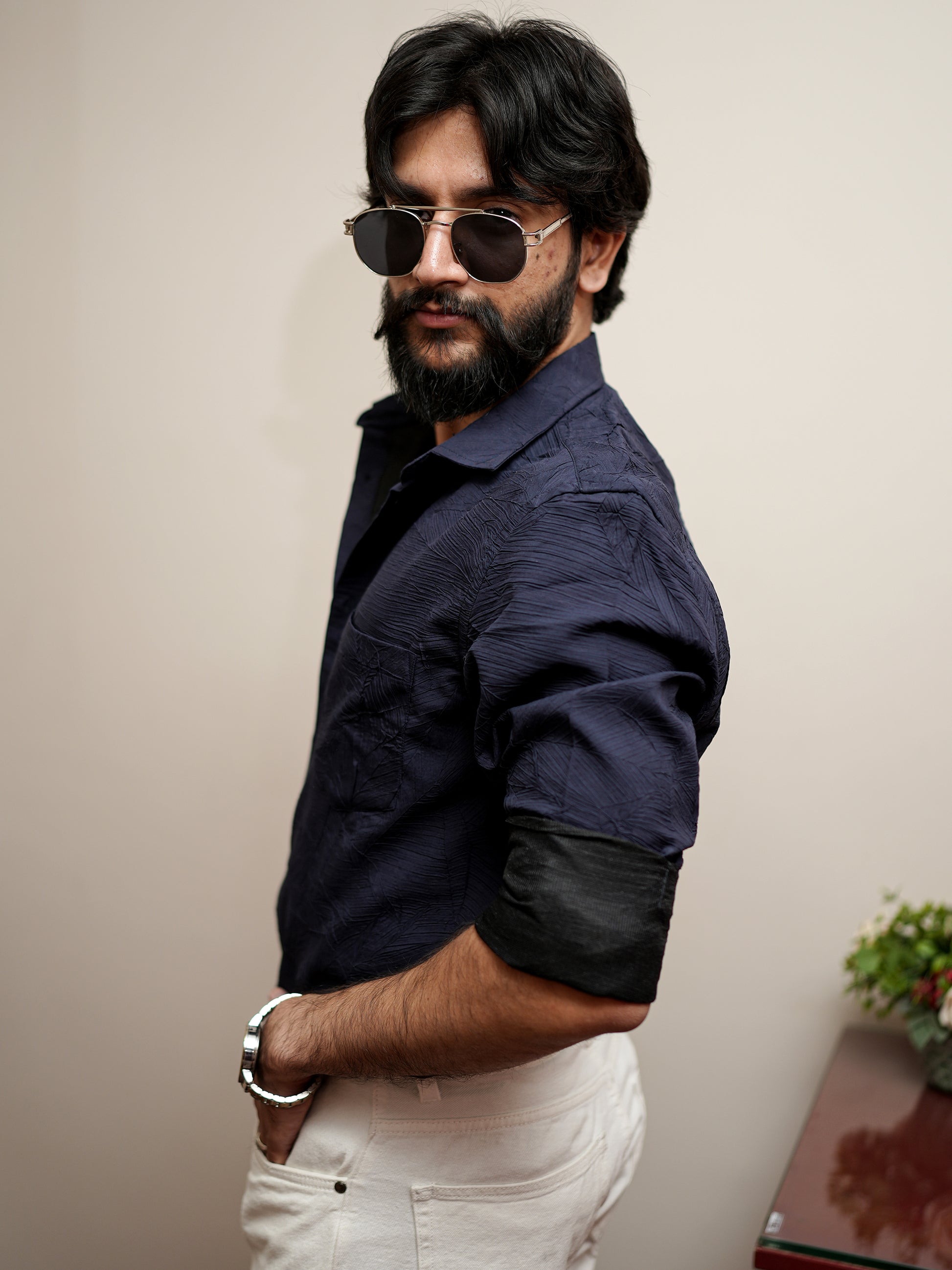 Navy Blue Shirt for Men
