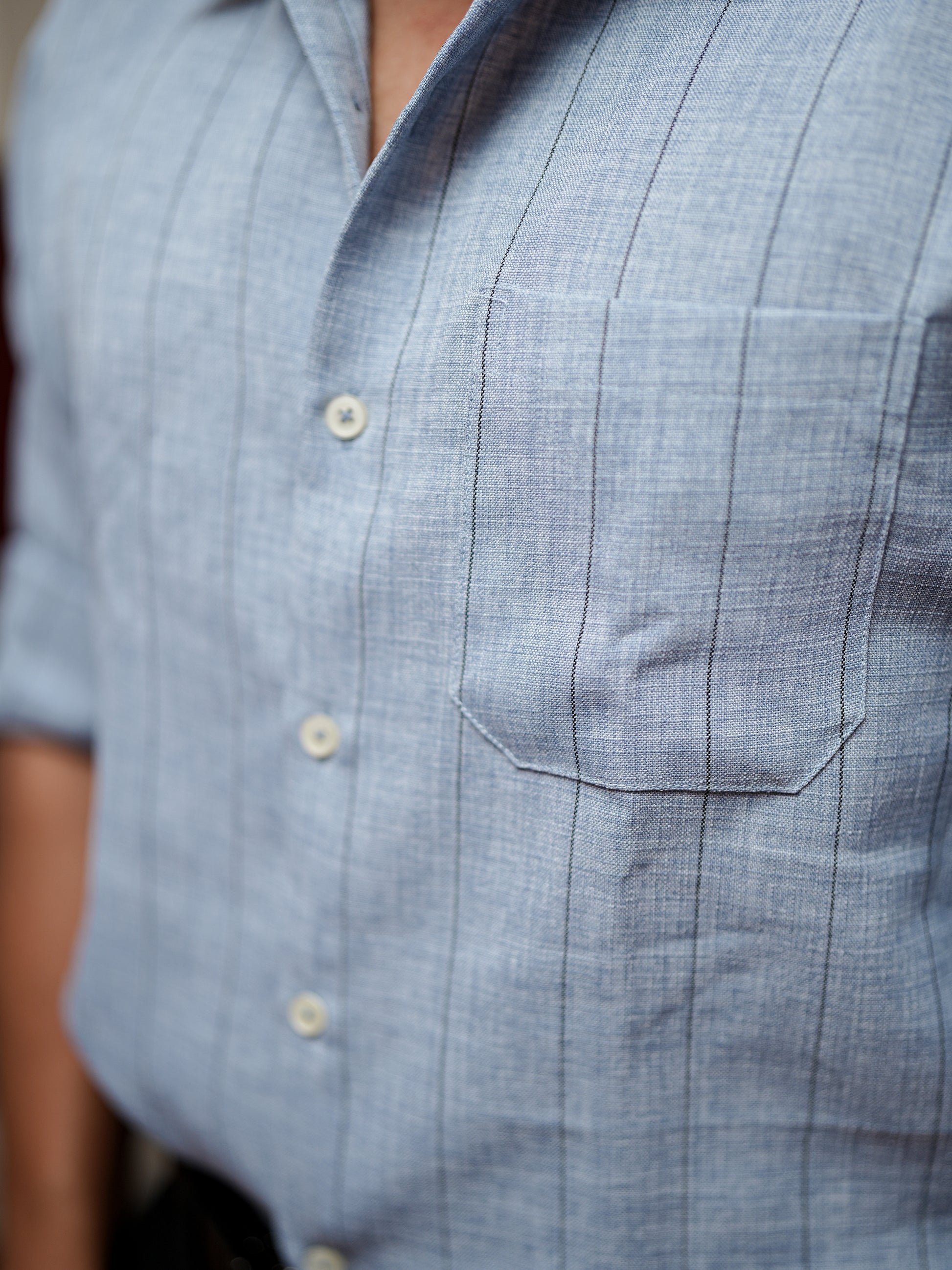 Grey Stripe Shirt for Men