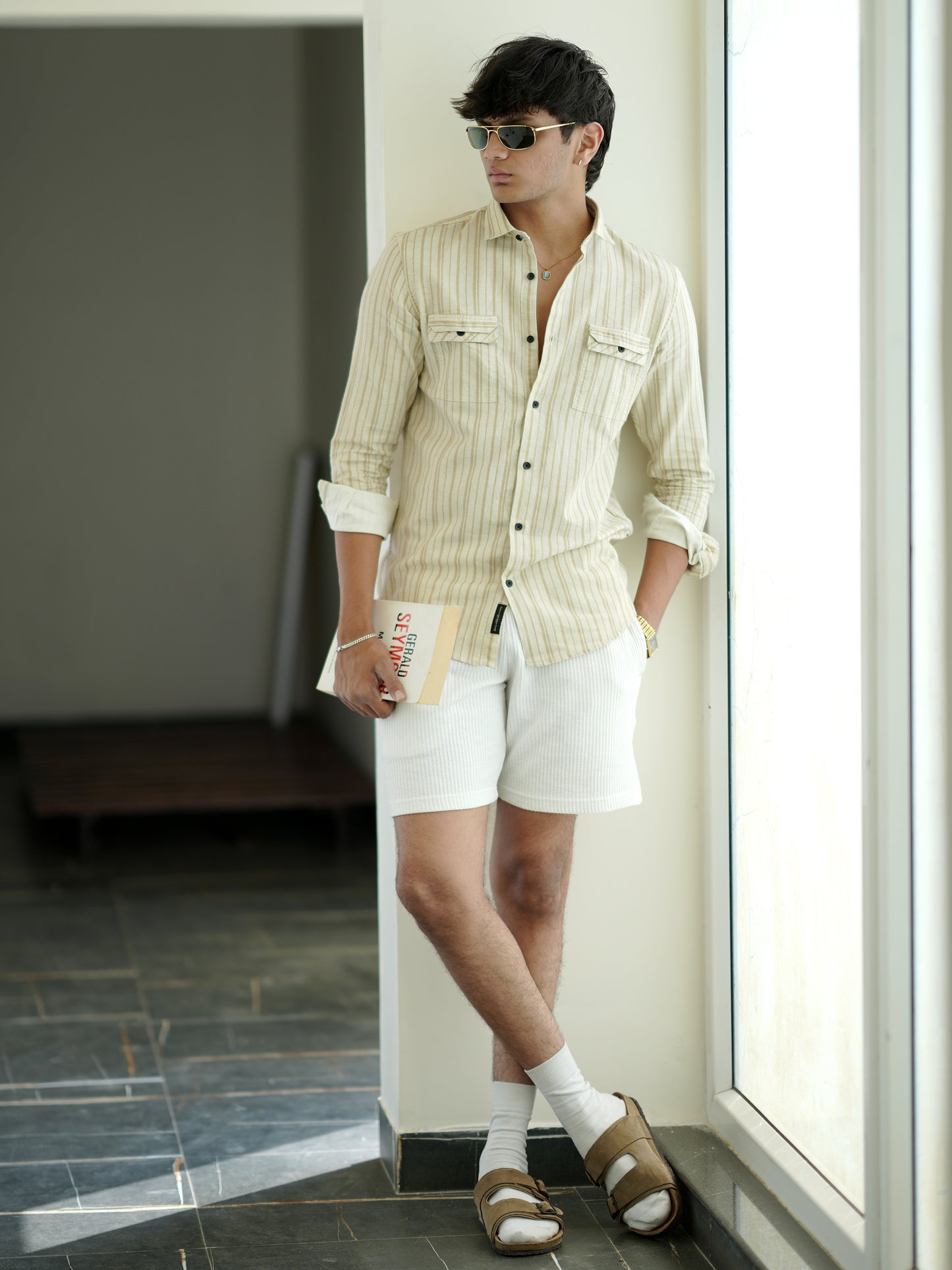 Yellow Stripe Shirt for Men