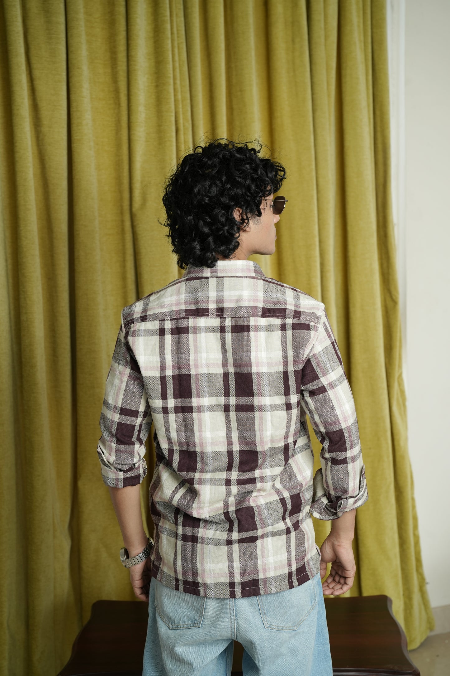 Finland Brown Check Shirt