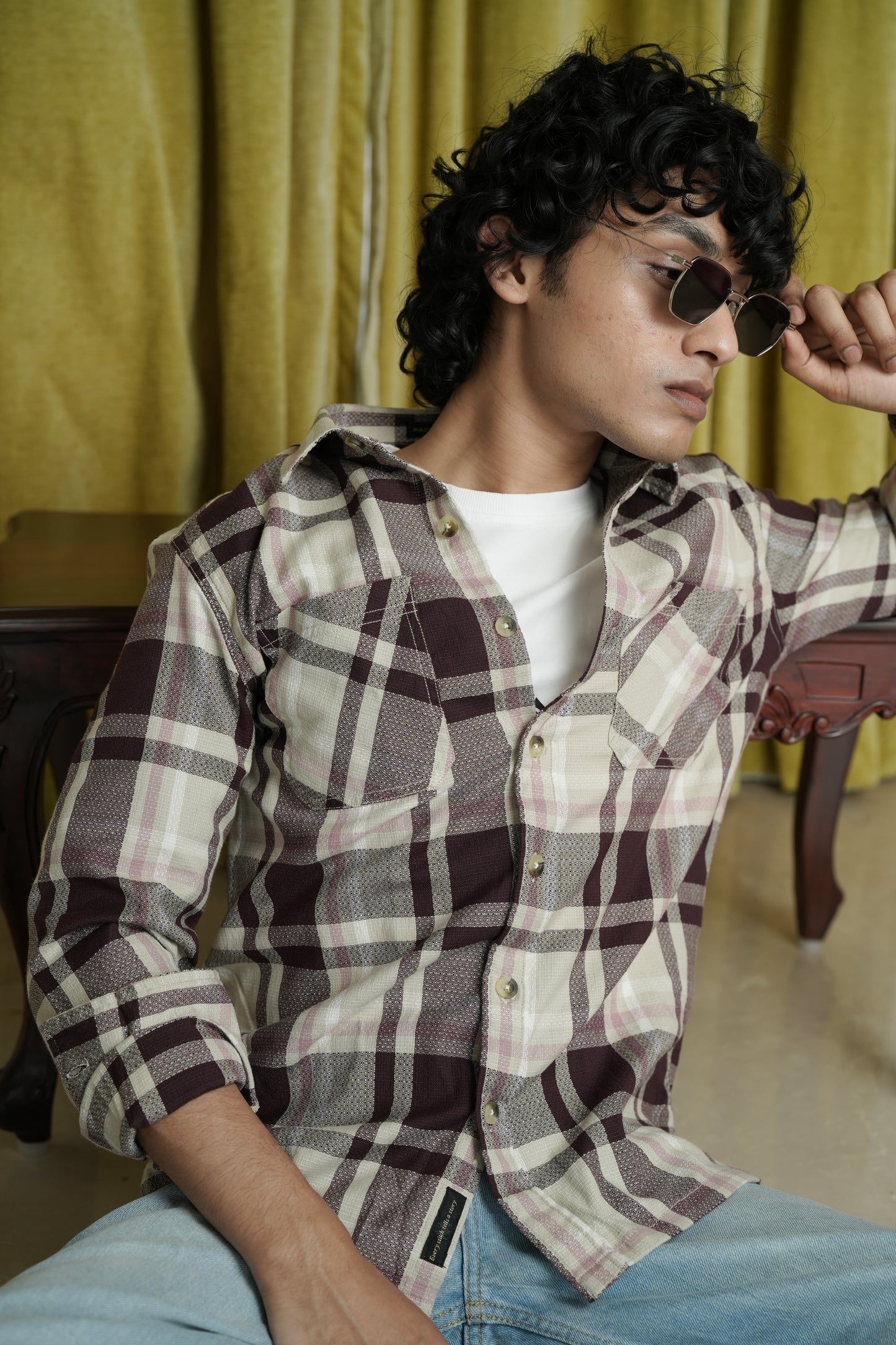 Finland Brown Check Shirt