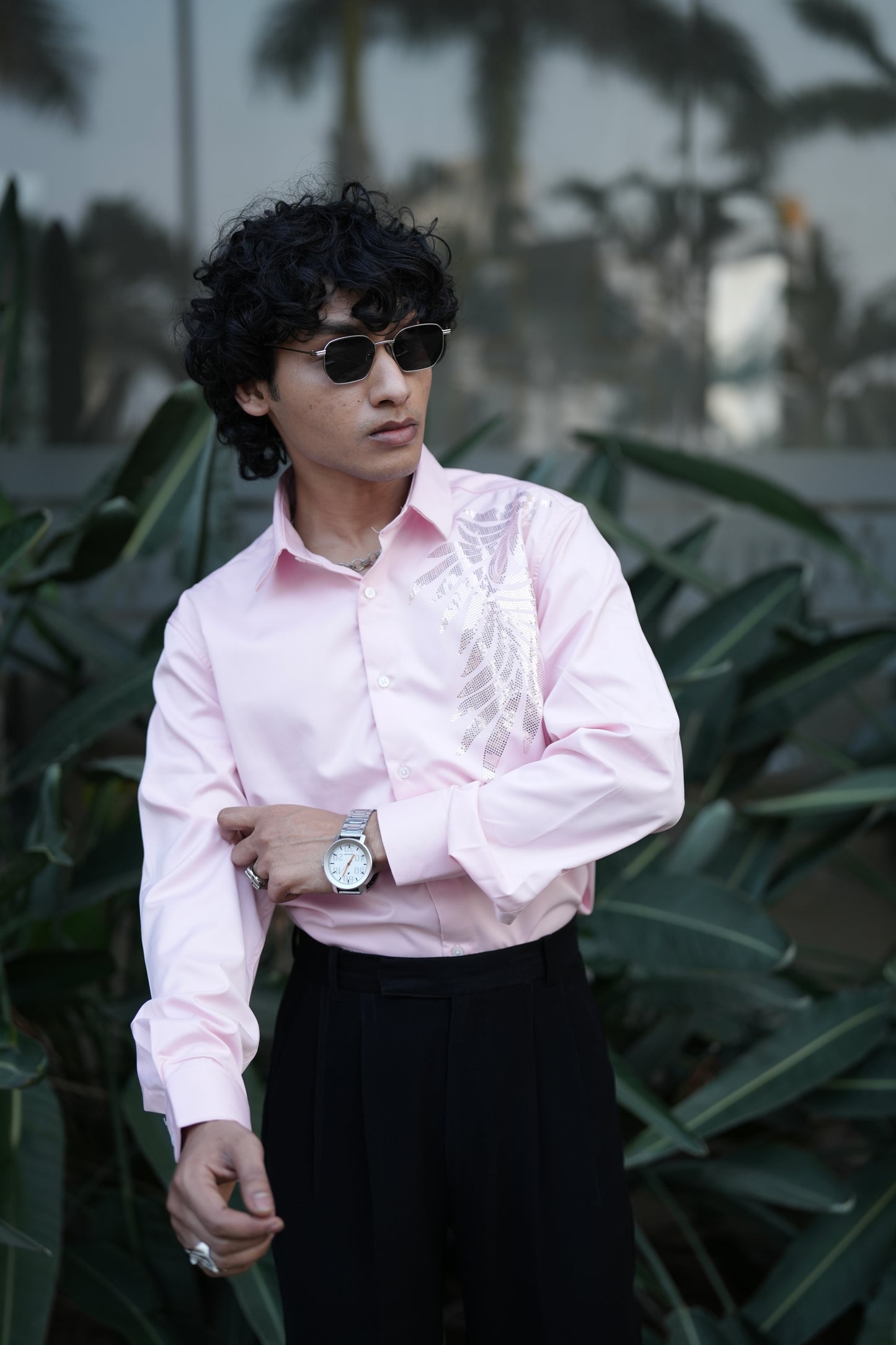 Oslo Pink Printed shirt