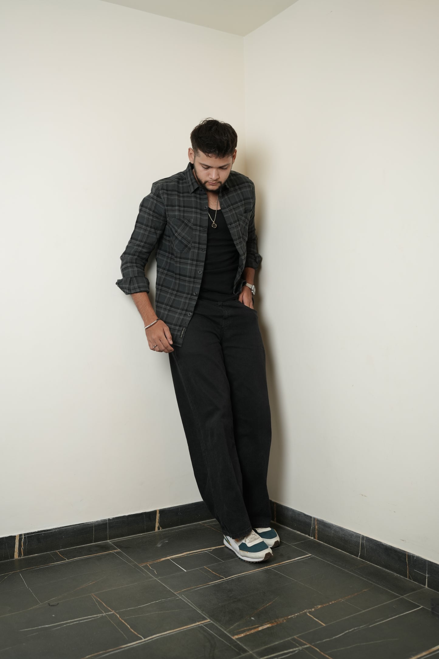 Finland Dark Grey Check Shirt