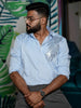 Oslo Ice Green Printed solid shirt