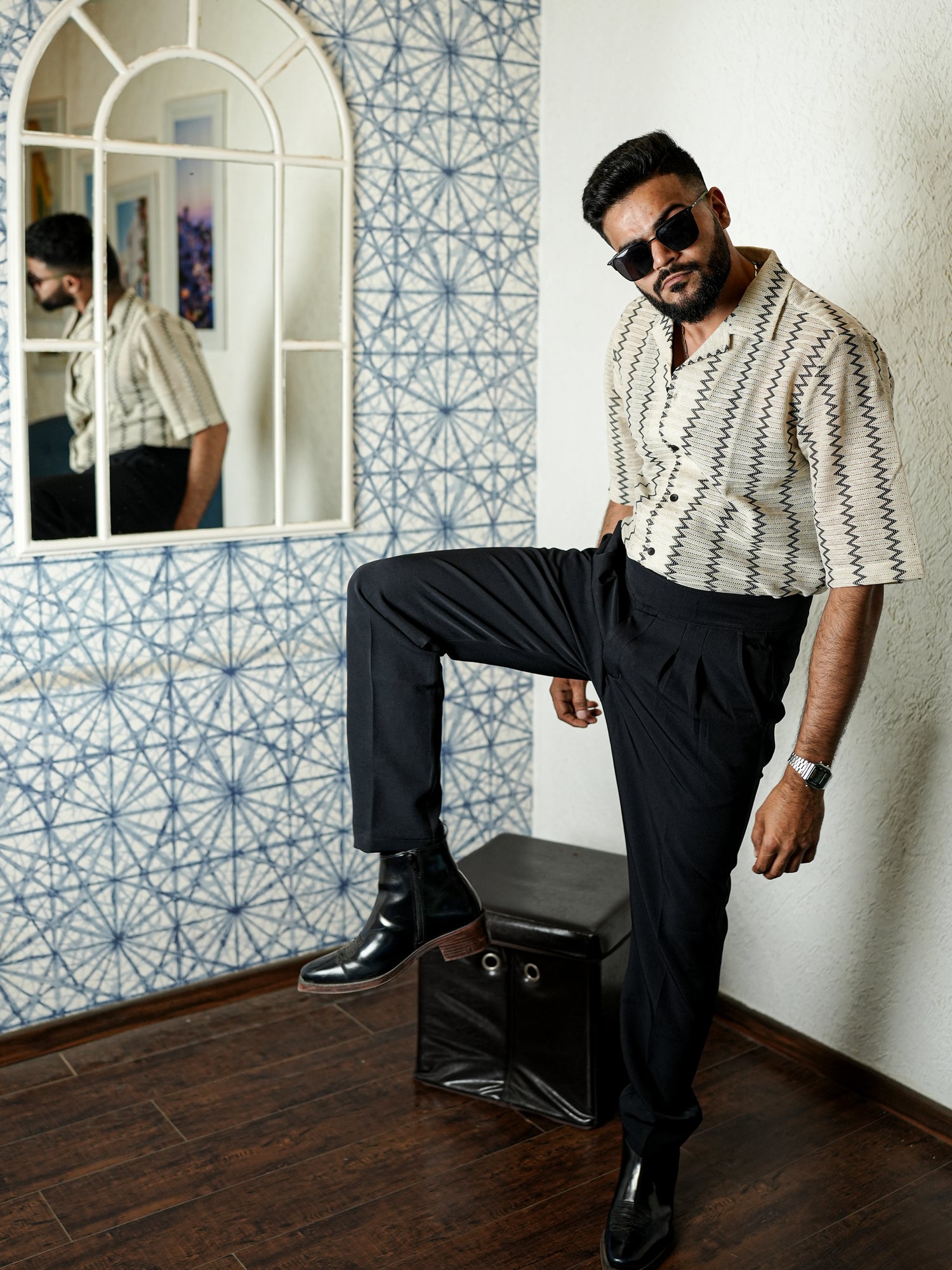 Men Black Gurkha Pant