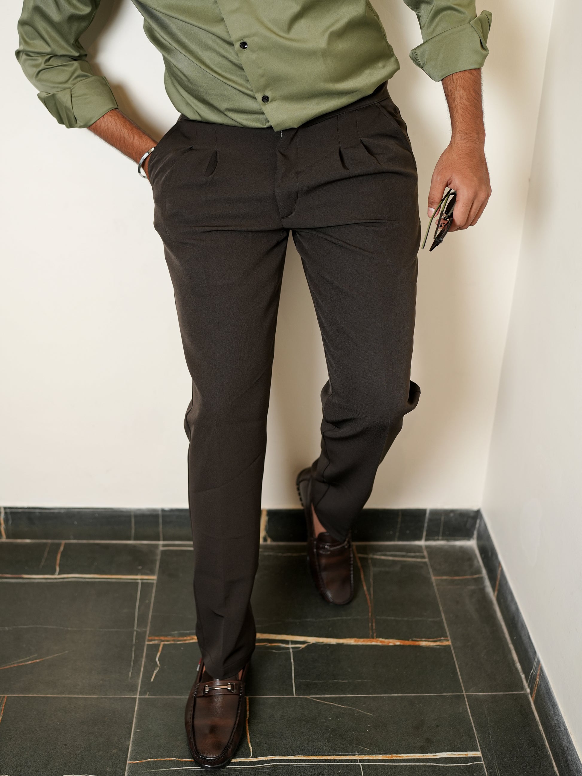 Mens Brown Gurka Pant