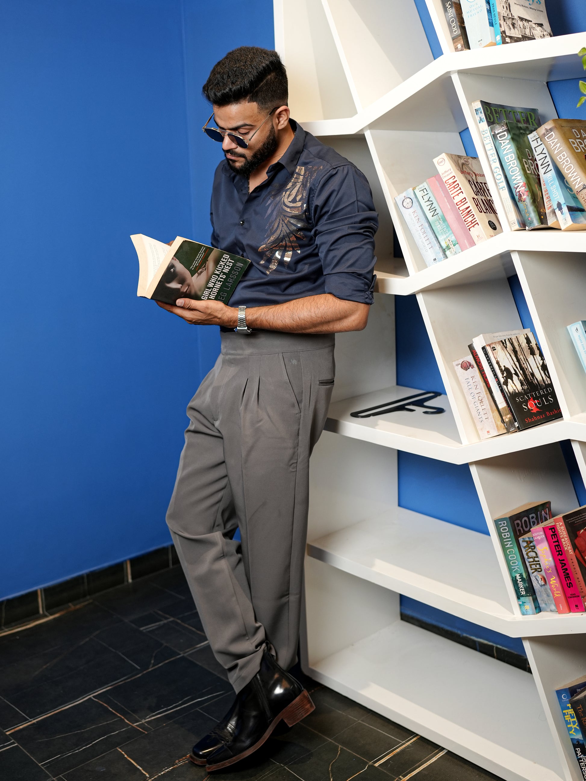 Mens Grey Gurkha Pant