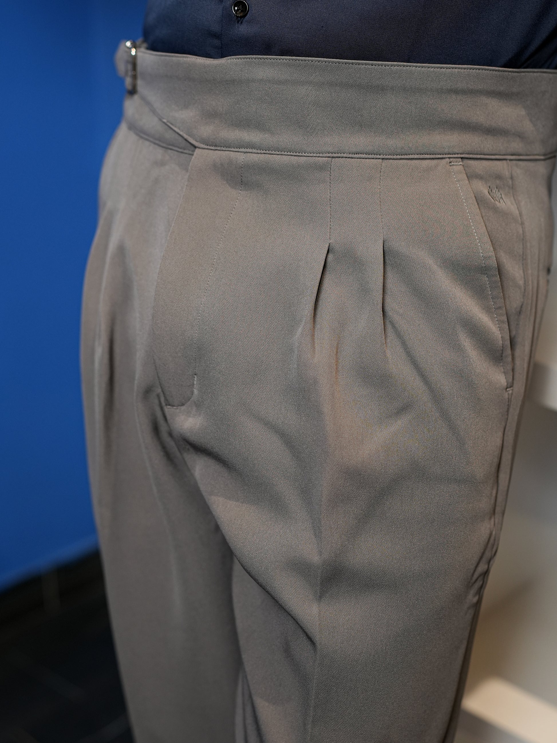 Mens Grey Gurkha Pant