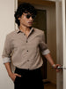 Norway Beige Solid Shirt