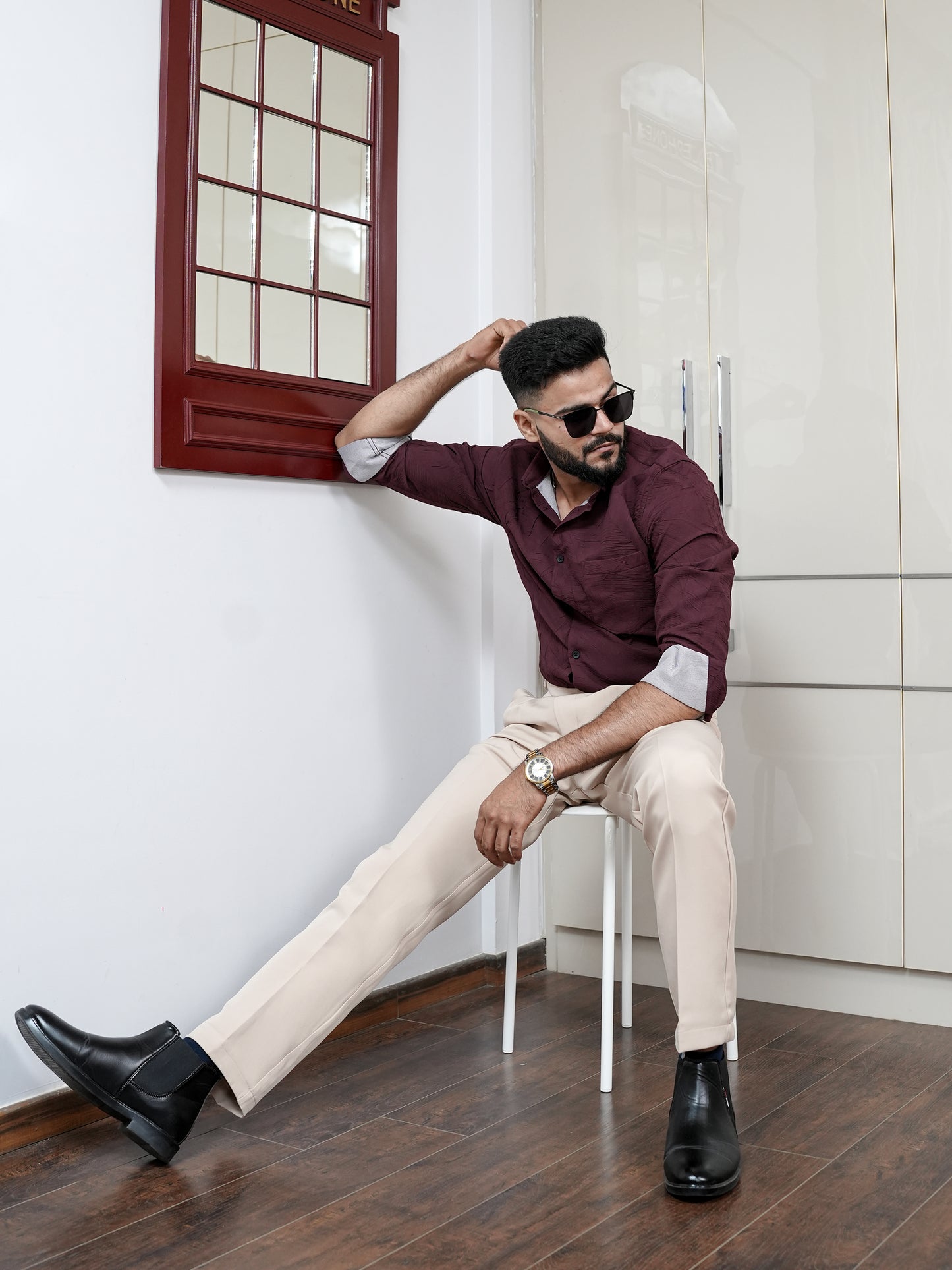 Solid Red Shirt for Men