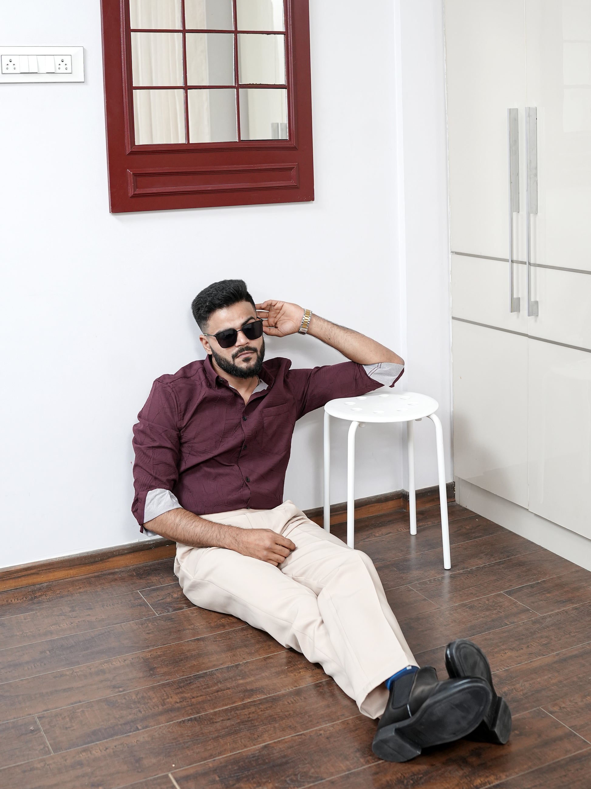 Solid Red Shirt for Men