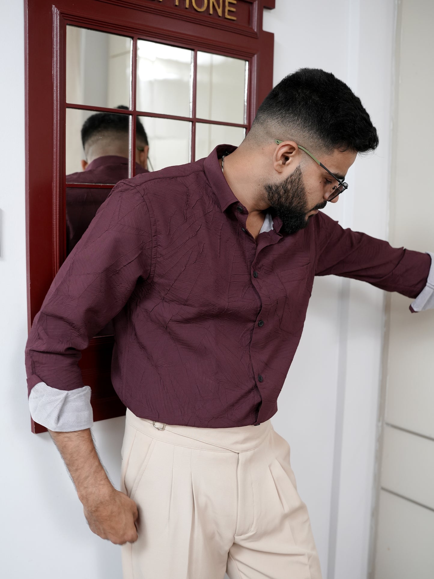 Solid Red Shirt for Men