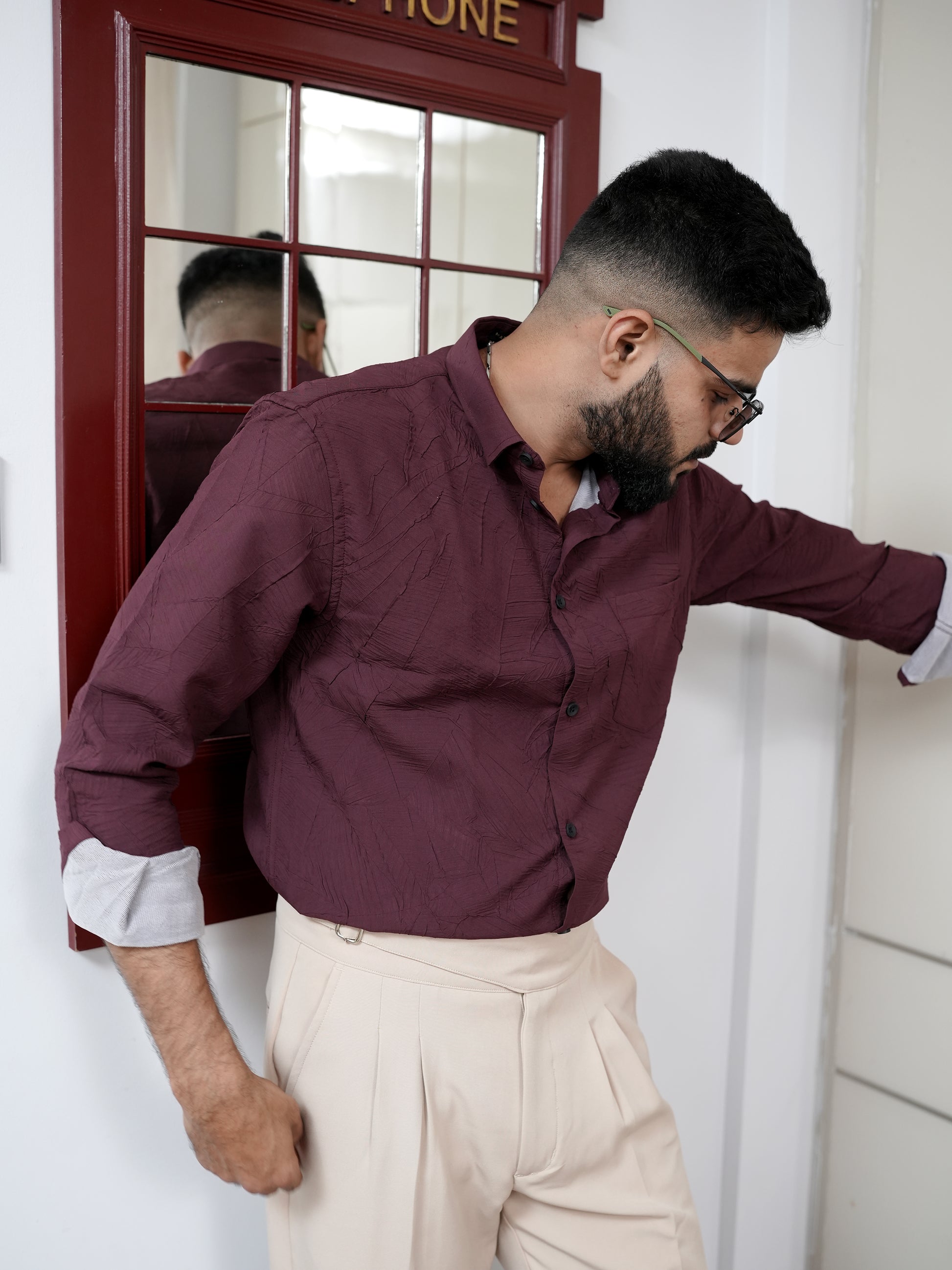 Solid Red Shirt for Men