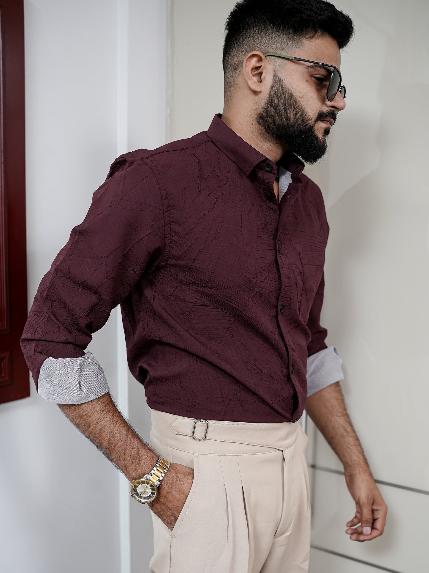 Solid Red Shirt for Men
