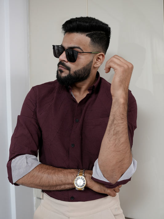 Solid Red Shirt for Men