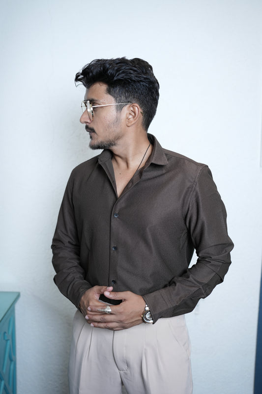 Oman Coffee Solid Shirt