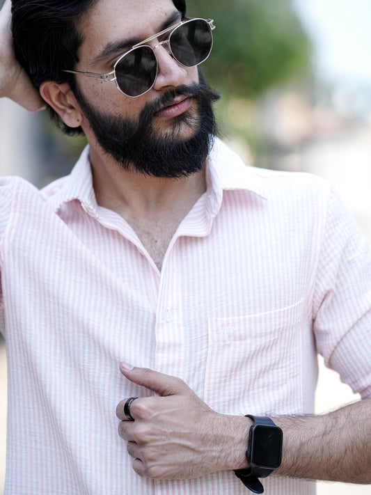 Venice Blush Pink Stripe Shirt