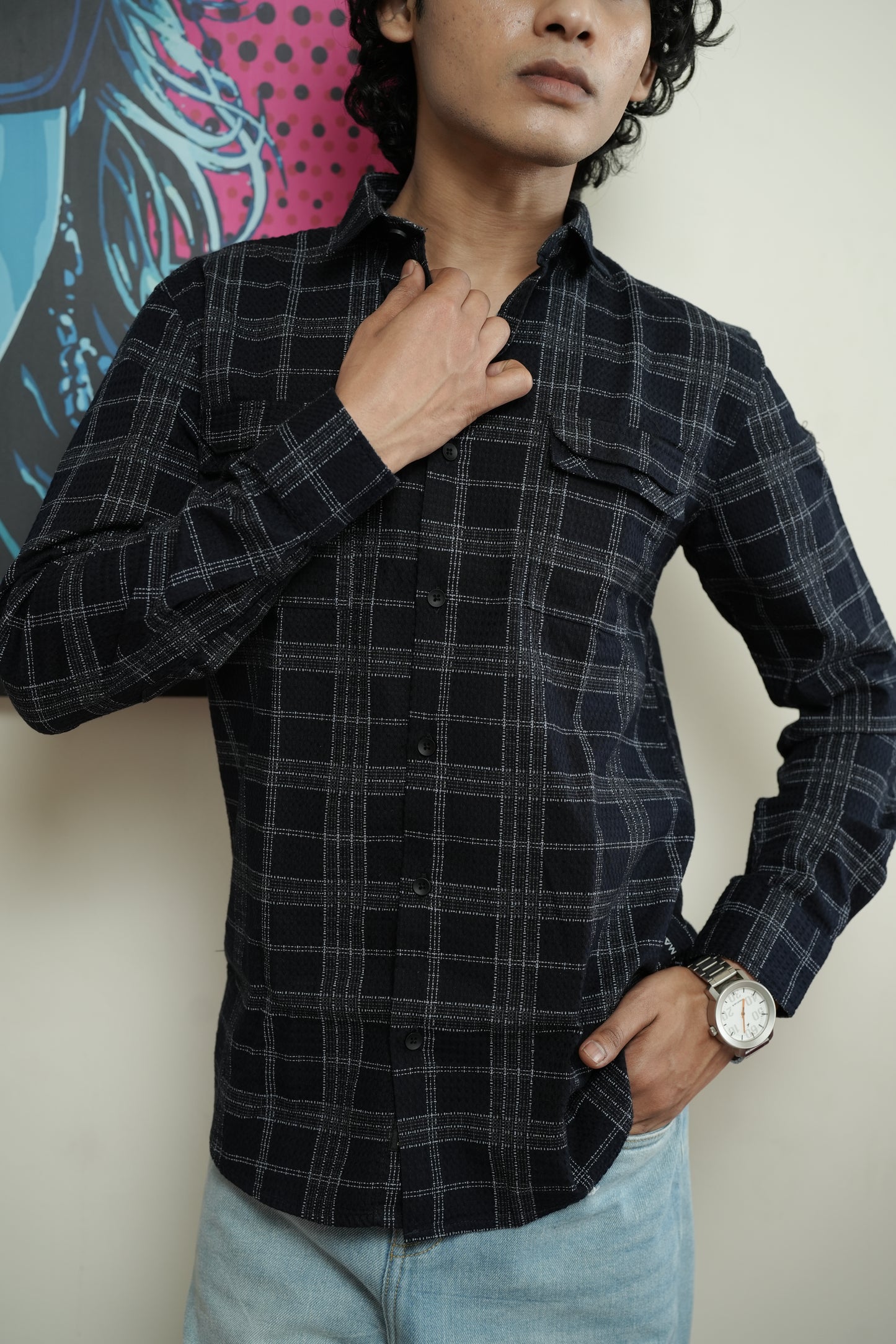 Estonia Black Checks Shirt
