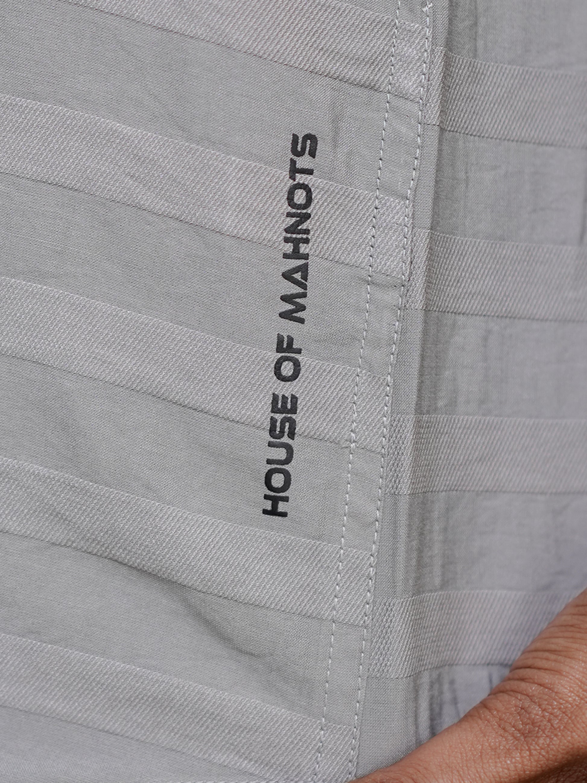 Textured Solid Khaki Shirt for Men