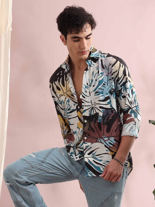 Santiago Tropical Multi-Color Printed Shirt