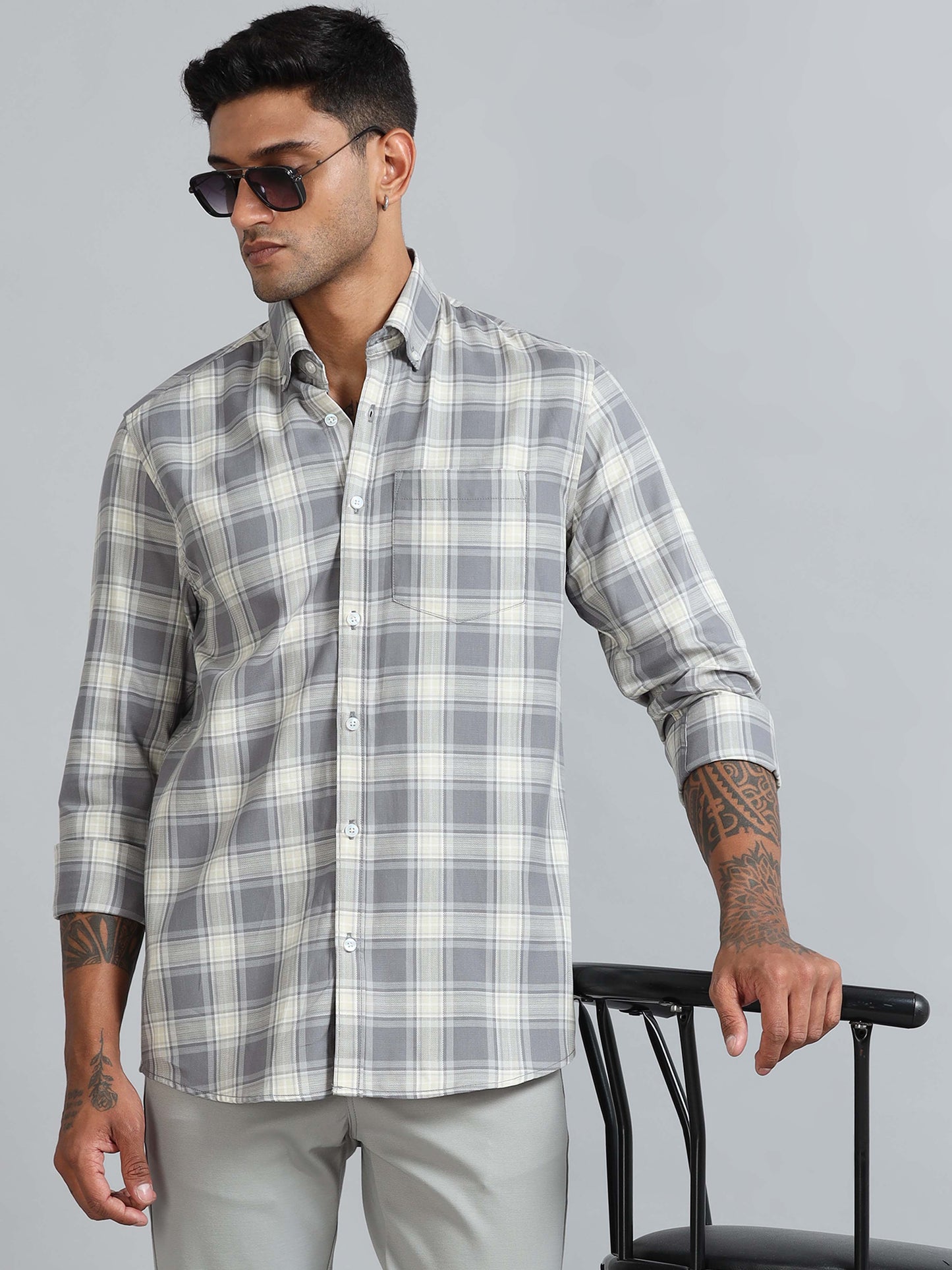 Galway Grey Checks Shirt