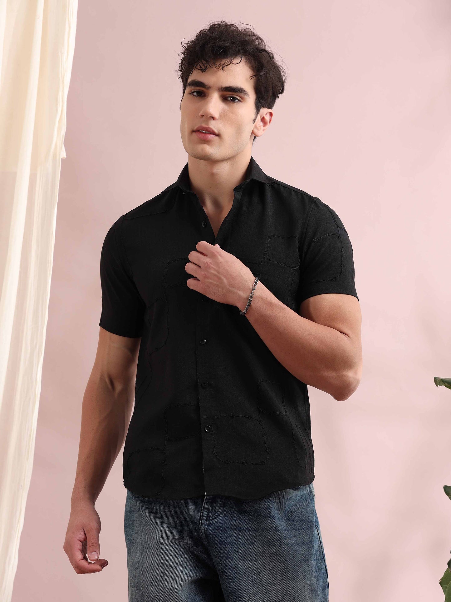 Bismarck Black Solid Shirt