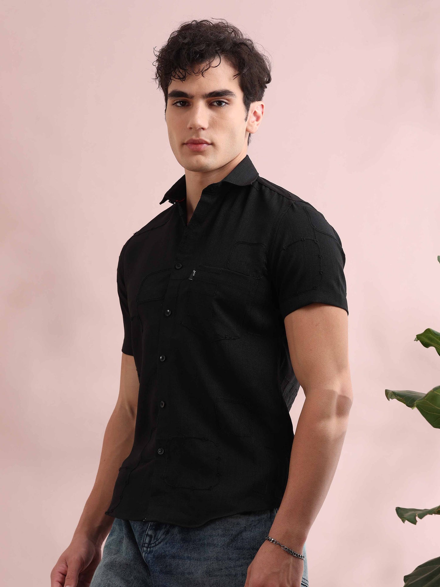 Bismarck Black Solid Shirt
