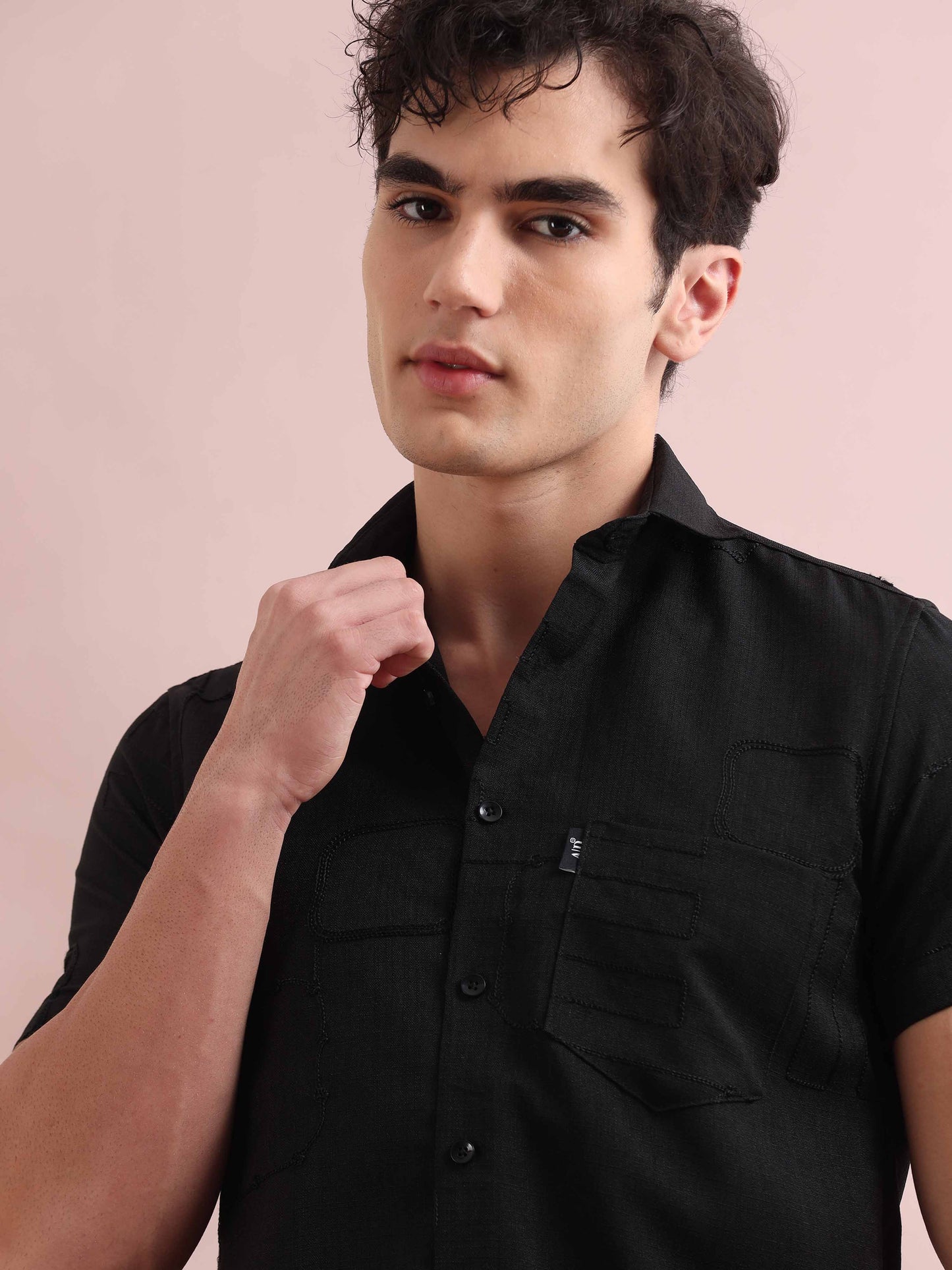 Bismarck Black Solid Shirt