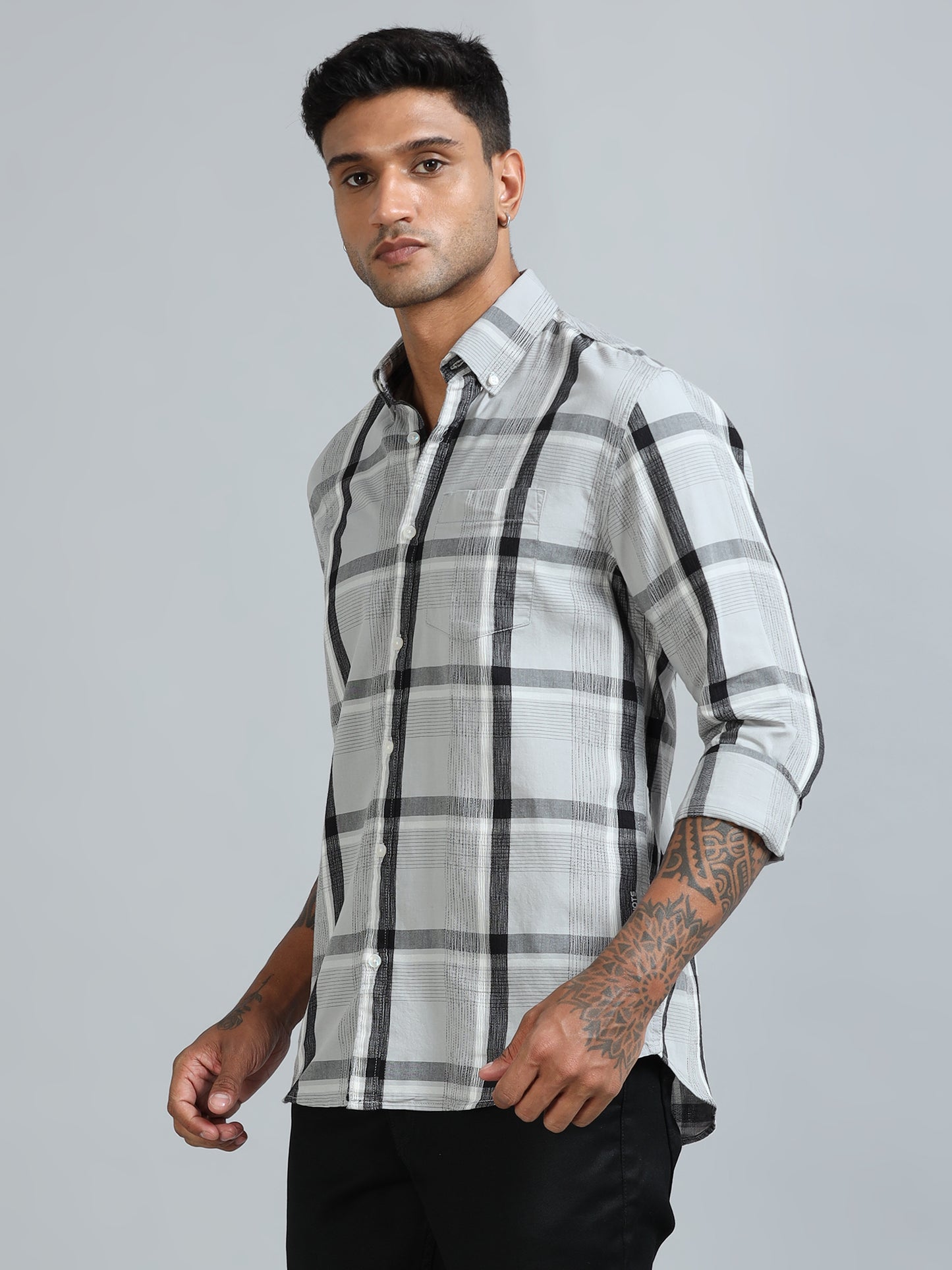 Galway Quill Grey Checks Shirt