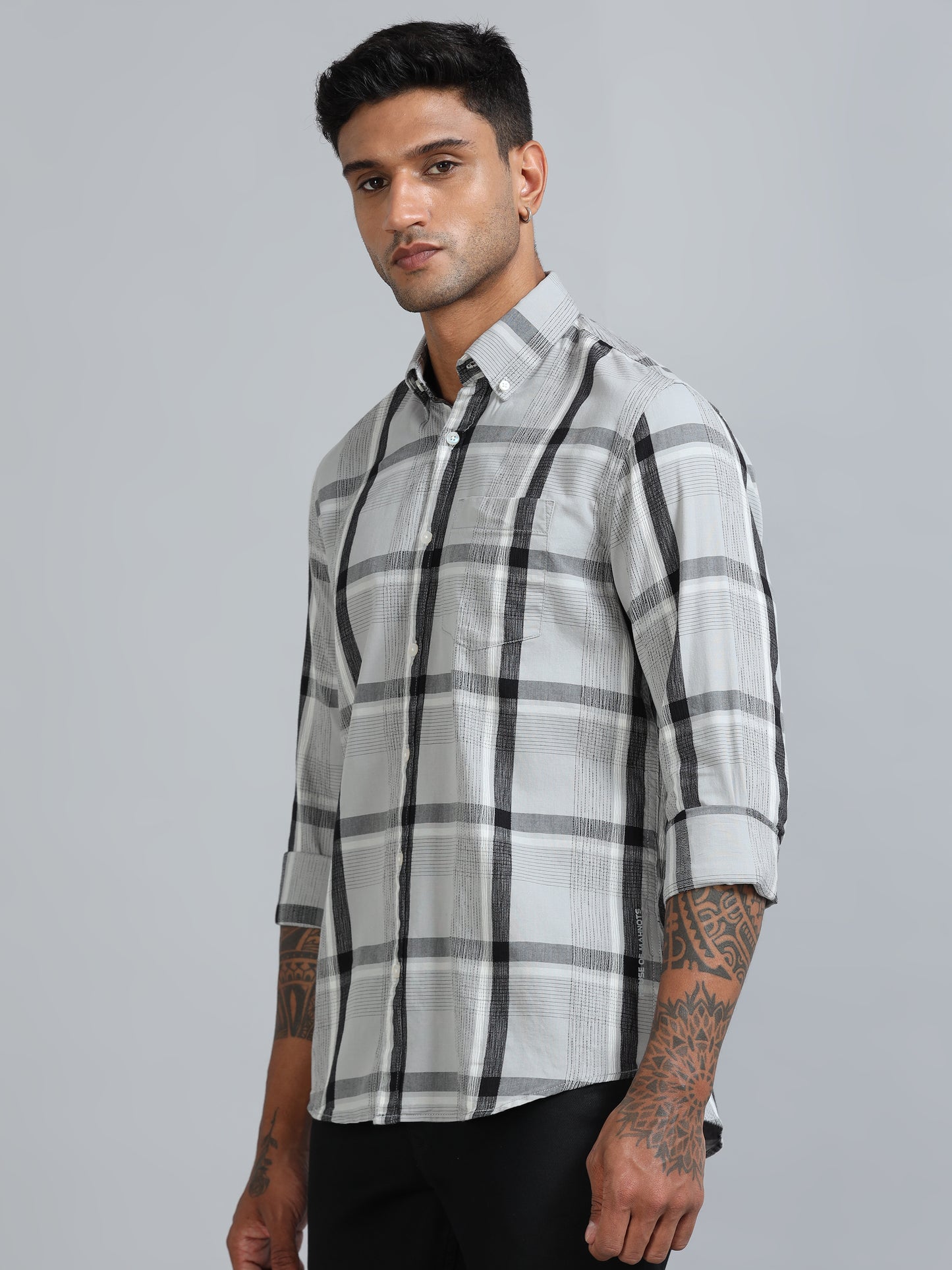 Galway Quill Grey Checks Shirt