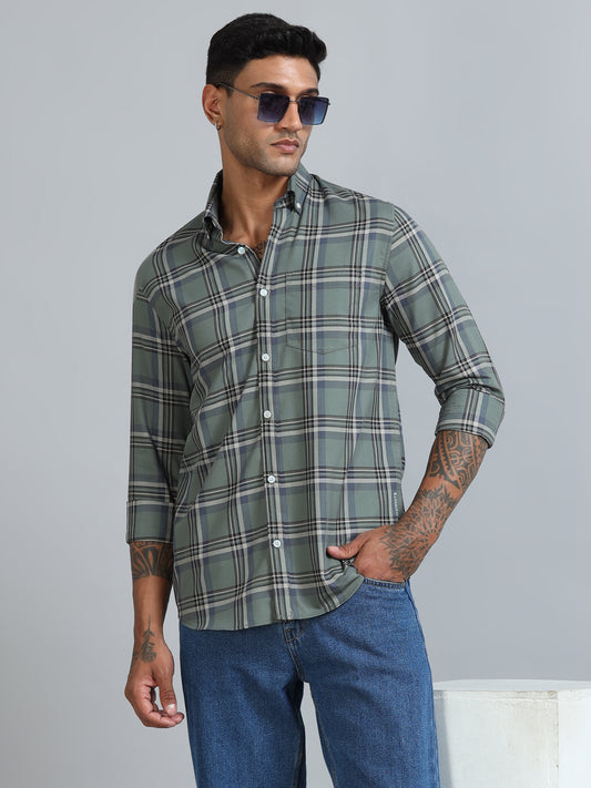 Galway Dark Grey Checks Shirt