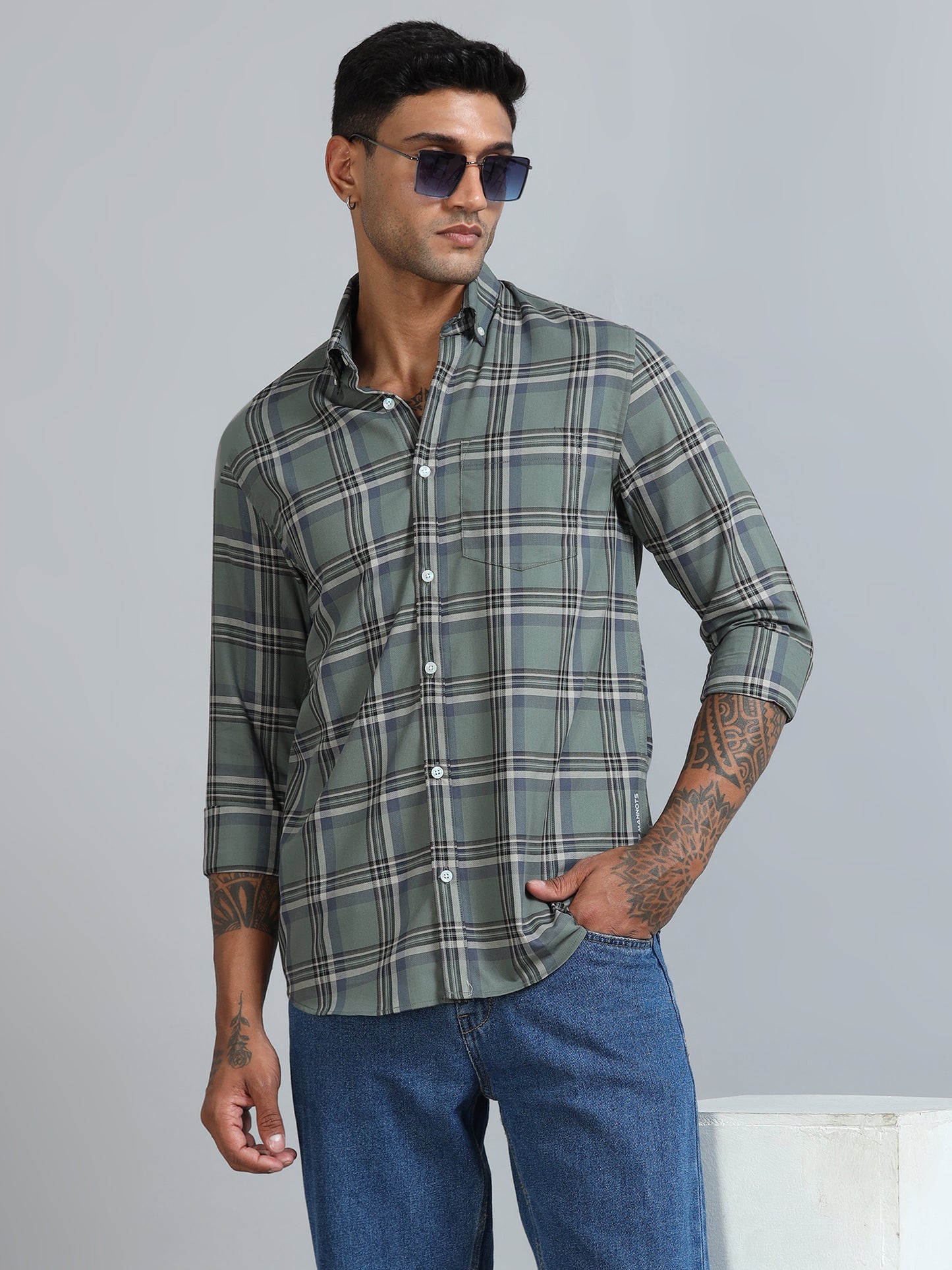 Galway Dark Grey Checks Shirt