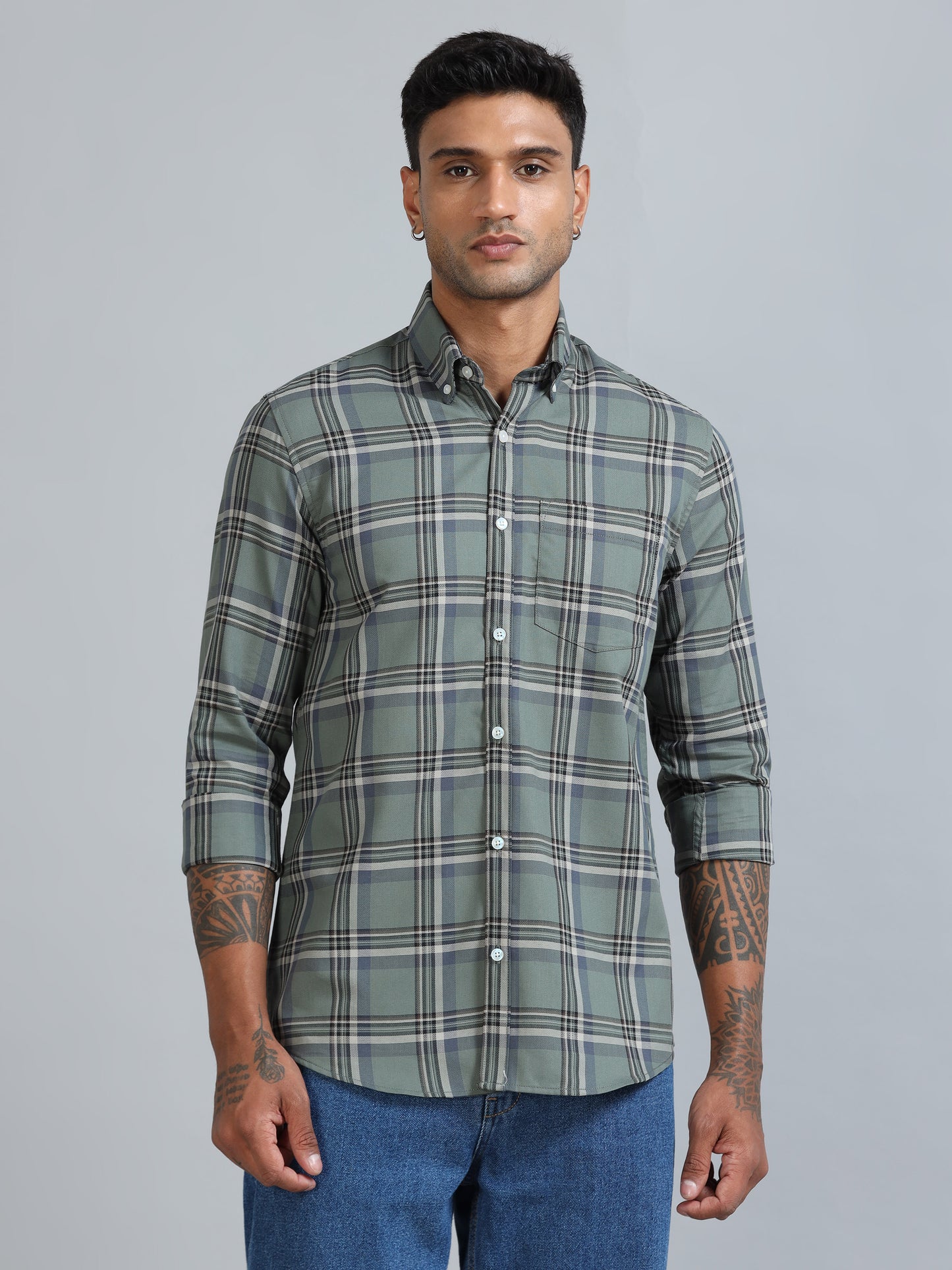 Galway Dark Grey Checks Shirt