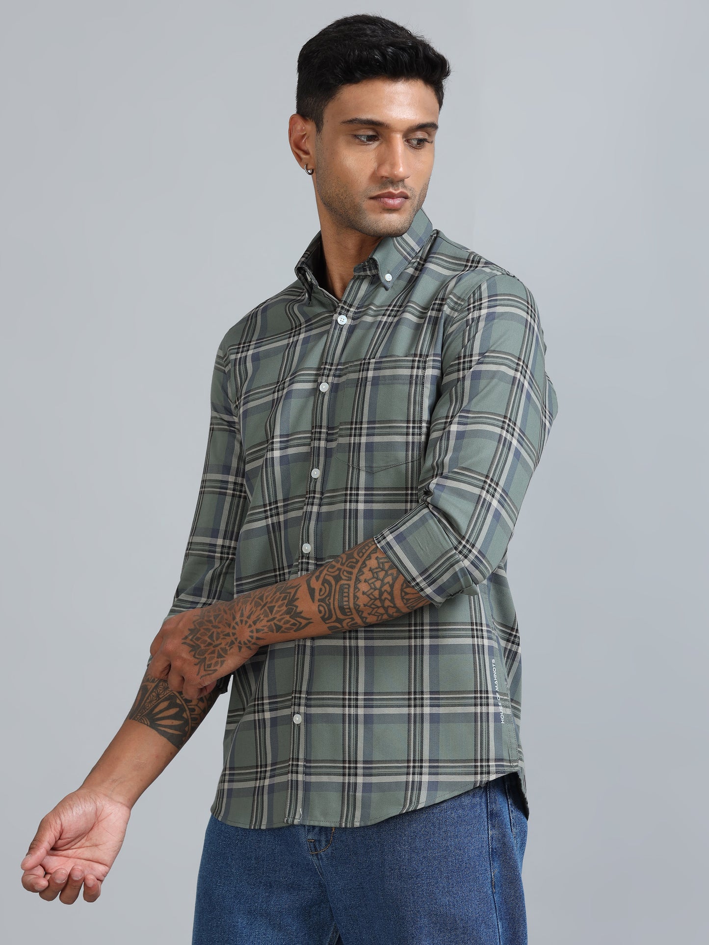 Galway Dark Grey Checks Shirt