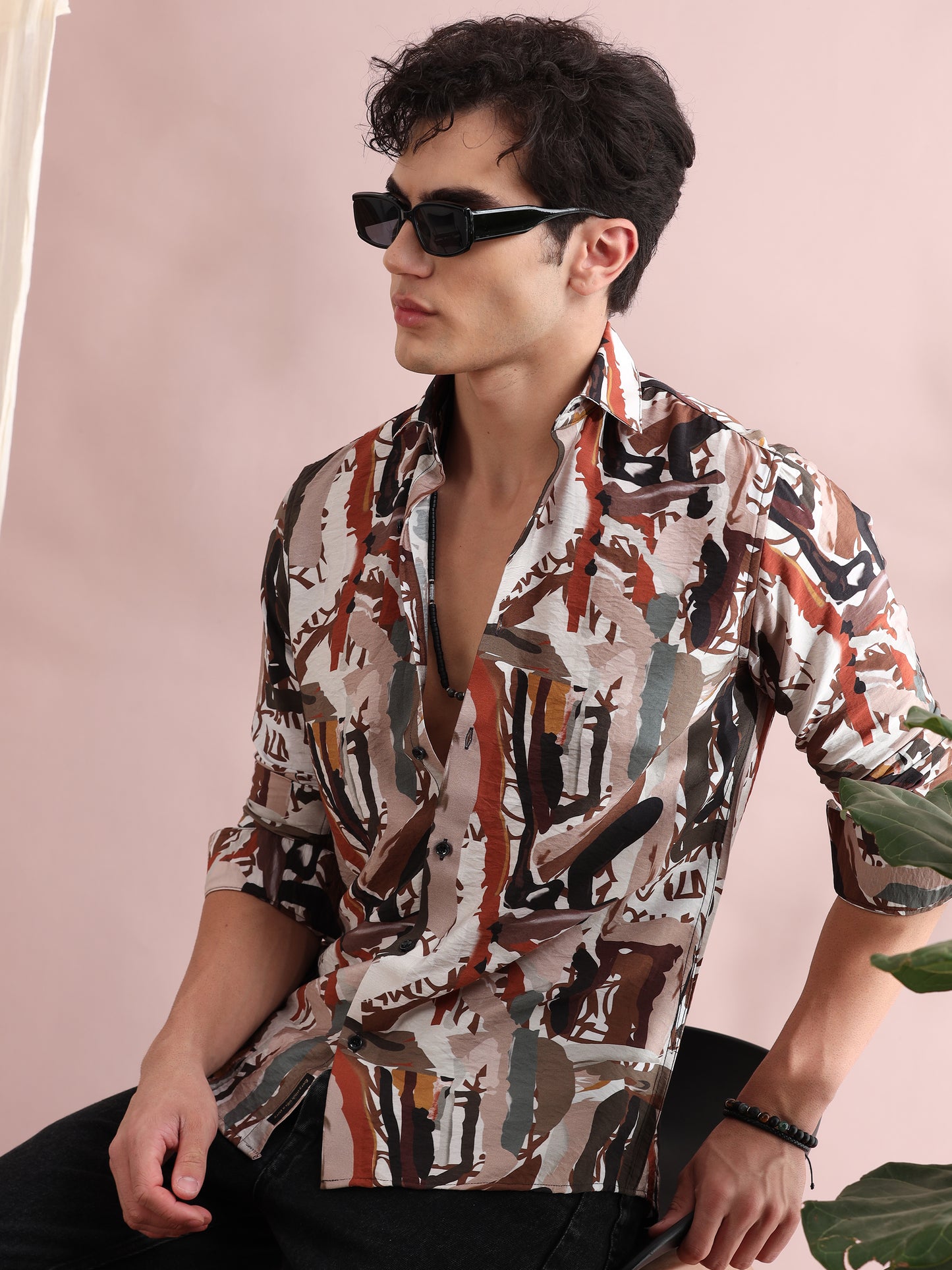 Santiago Nickel Grey Printed Shirt