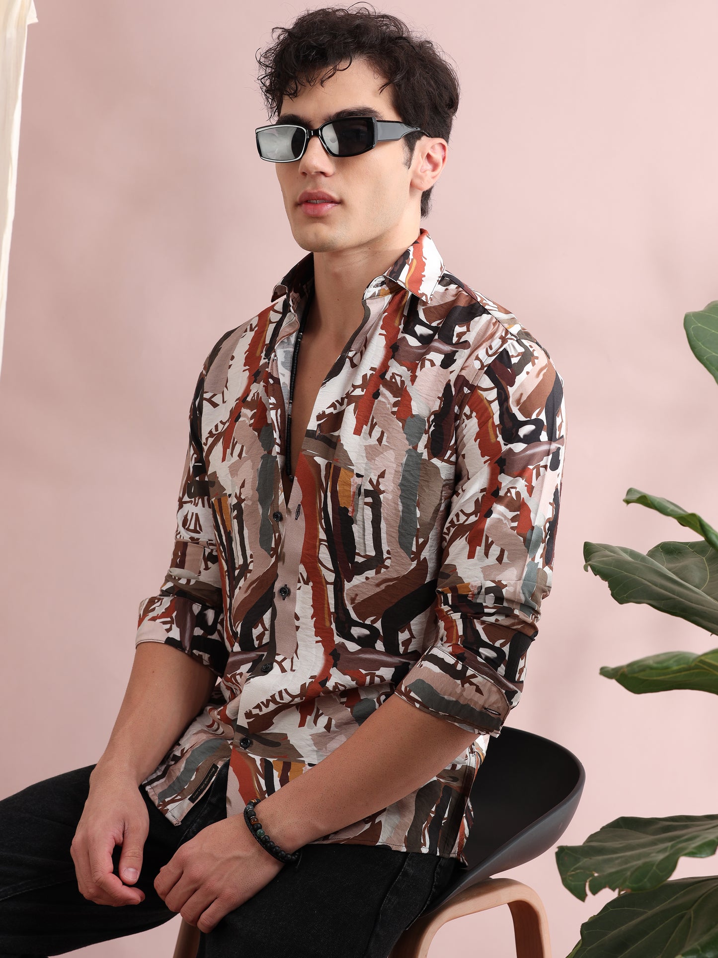 Santiago Nickel Grey Printed Shirt