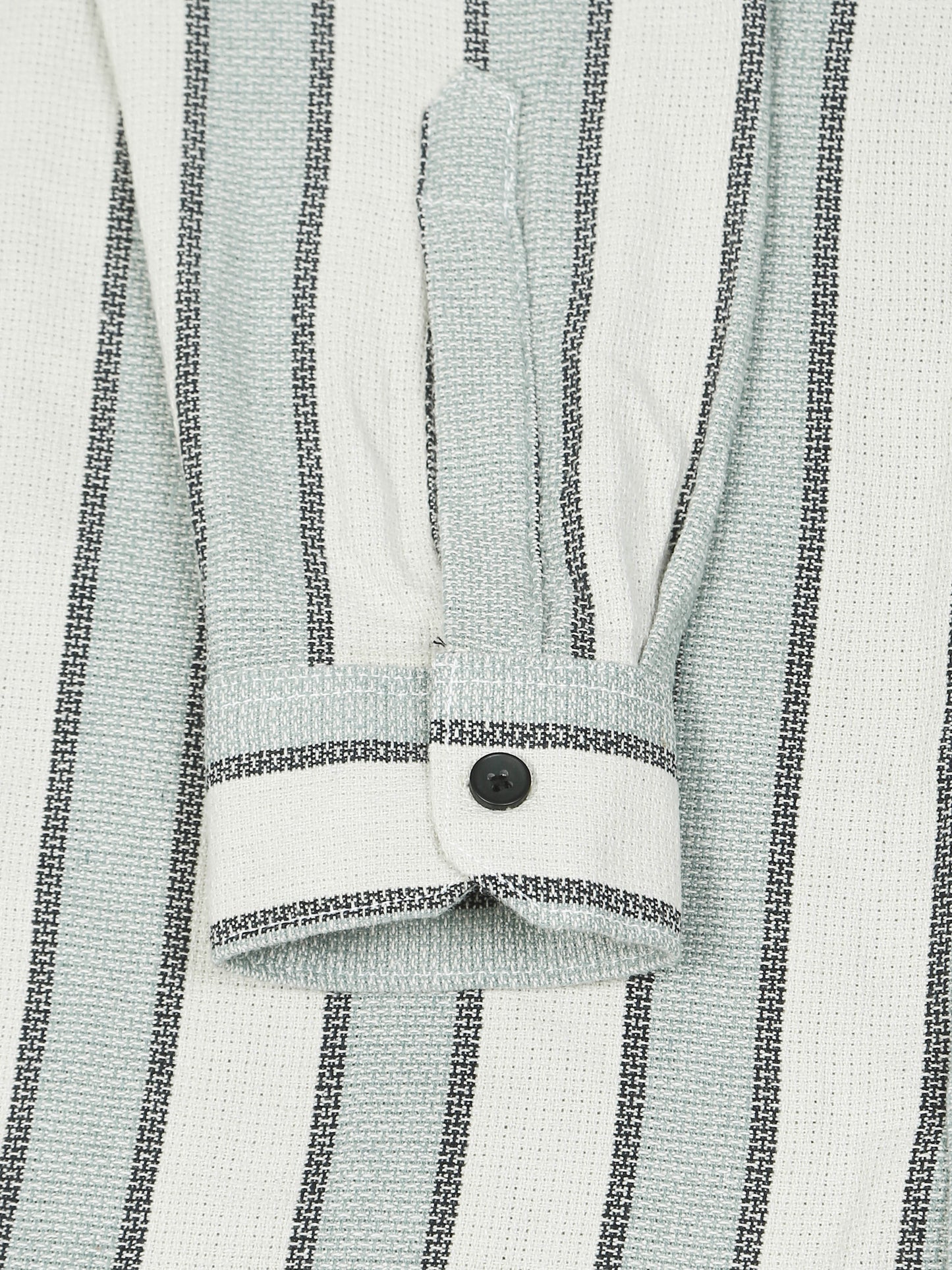 Michigan Green & Cream Winter Dobby Stripe Shirt