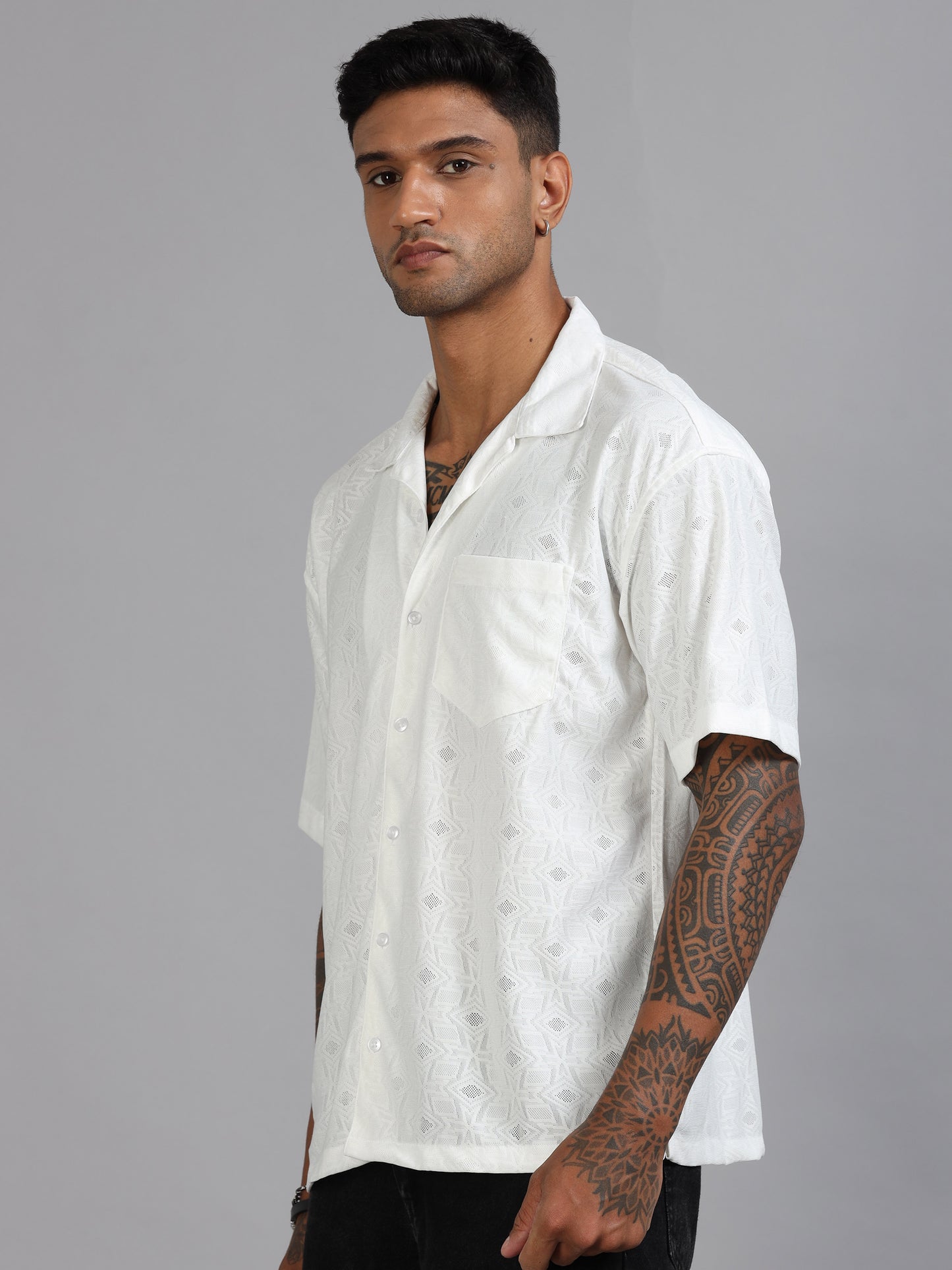 Jack Pearl Luster knitted Solid Shirt
