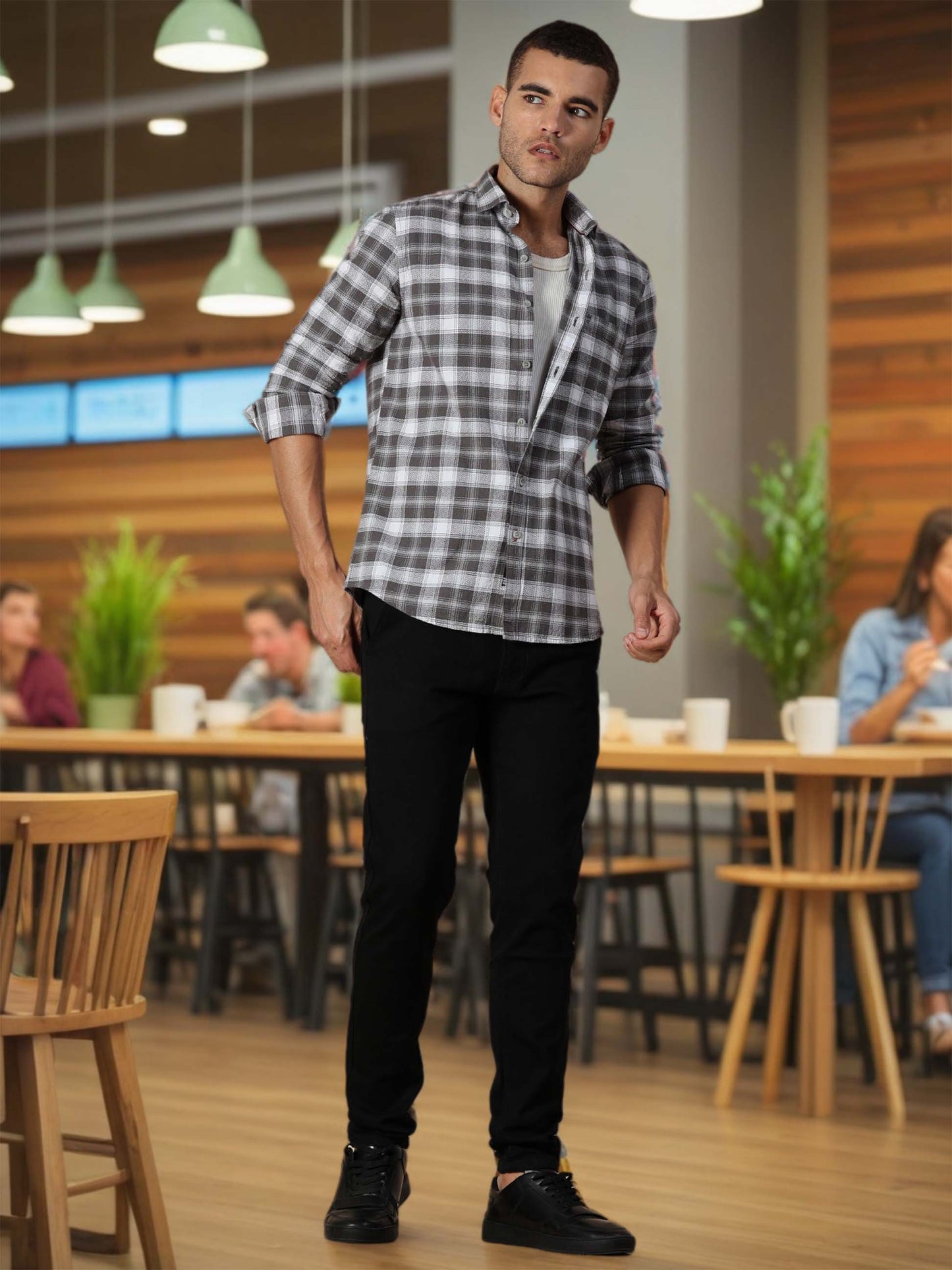 Scuderia Black Eel Check Shirt